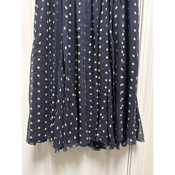 Y2K Vision Apparel Silk Polkadot Pleated Baby Doll Retro Mini Dress Size 6 - Picture 7 of 8